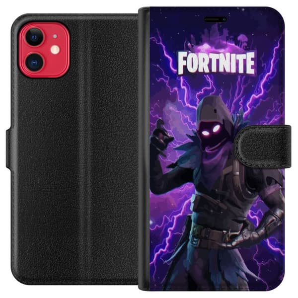 Kompatibel Tegnebogsetui til Apple iPhone 11 Fortnite Raven