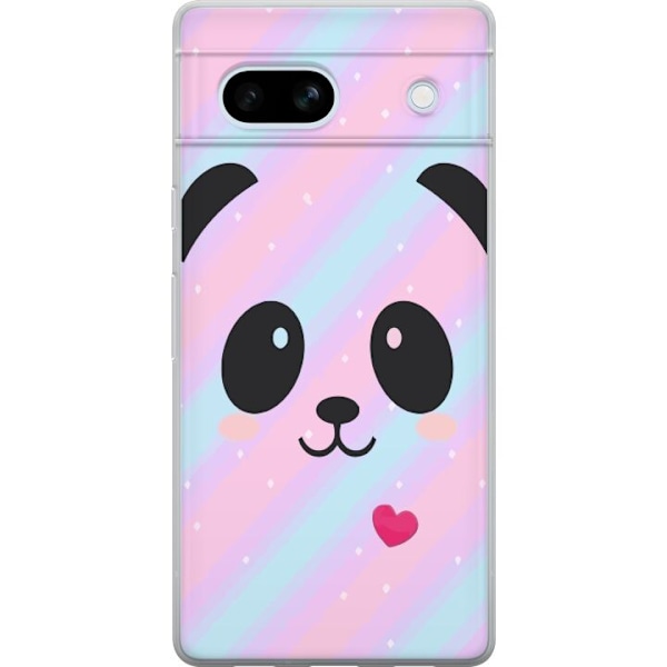 Google Pixel 7a Genomskinligt Skal Regnbåge Panda