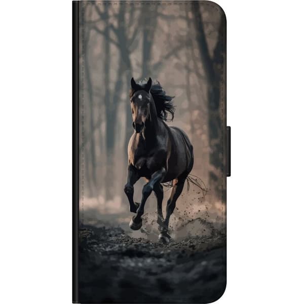 Kompatibel Tegnebogsetui til Samsung Galaxy A20s Løbende hest