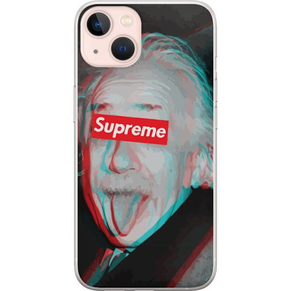 Apple iPhone 13 Gennemsigtig cover Supreme Albert Einstein 3D Motiv Streetwear Design Populær Videnskab Ikonisk Grafisk Urban Kunst
