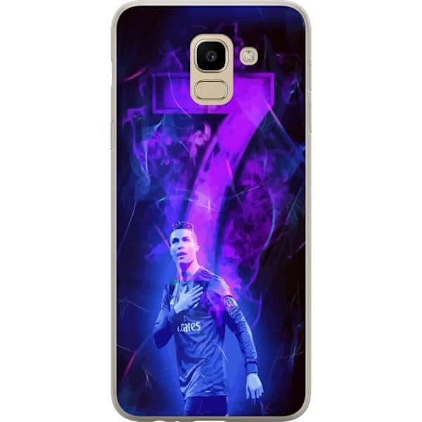 Samsung Galaxy J6 Genomskinligt Skal Ronaldo 7 – Fotbollslegend i Action för Fans