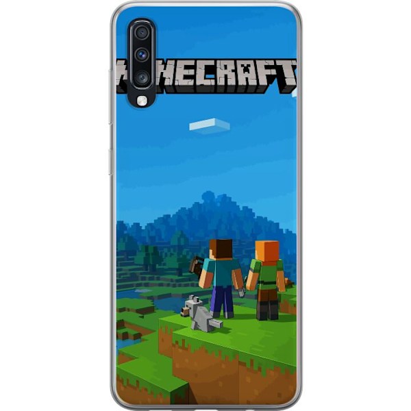 Samsung Galaxy A70 Gennemsigtig cover Minecraft Key Art