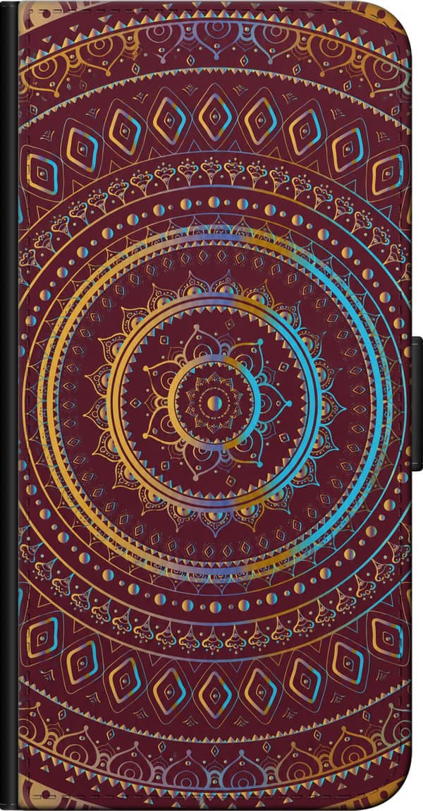 Kompatibelt Plånboksfodral till Sony Xperia 5 II Vinröd mandala röd