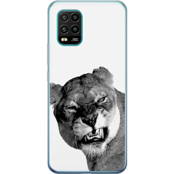 Xiaomi Mi 10 Lite 5G Genomskinligt Skal Lejon Konst Artistiskt Djurmotiv Afrikanskt Stil Djungel Känsla Grafiskt Motiv Hemdekor Djurtema