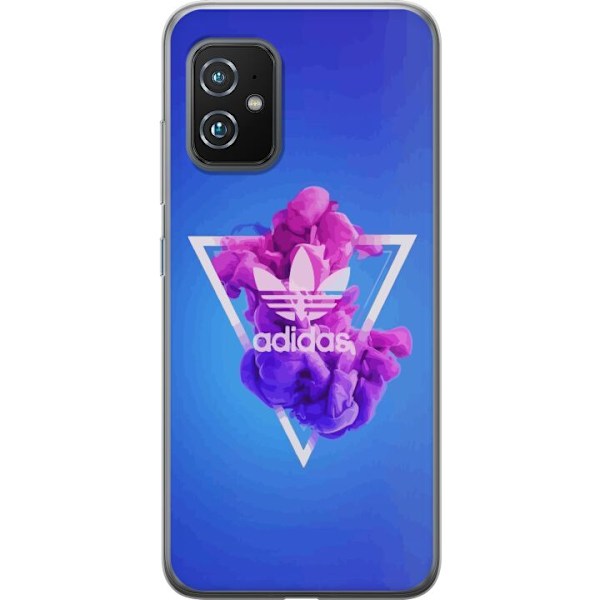 Asus Zenfone 8 Läpinäkyvä kuori Adidas-inspiroitunut sinine