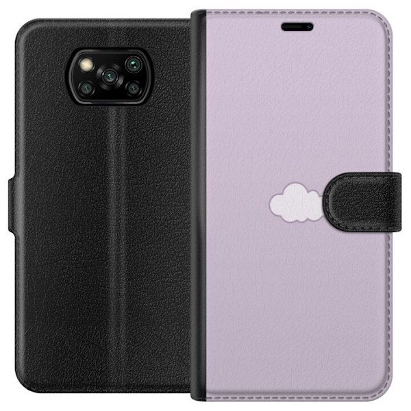 Xiaomi Poco X3 NFC Lompakkokotelo Lila Pilvi - minimalistinen pilvi lila taustalla