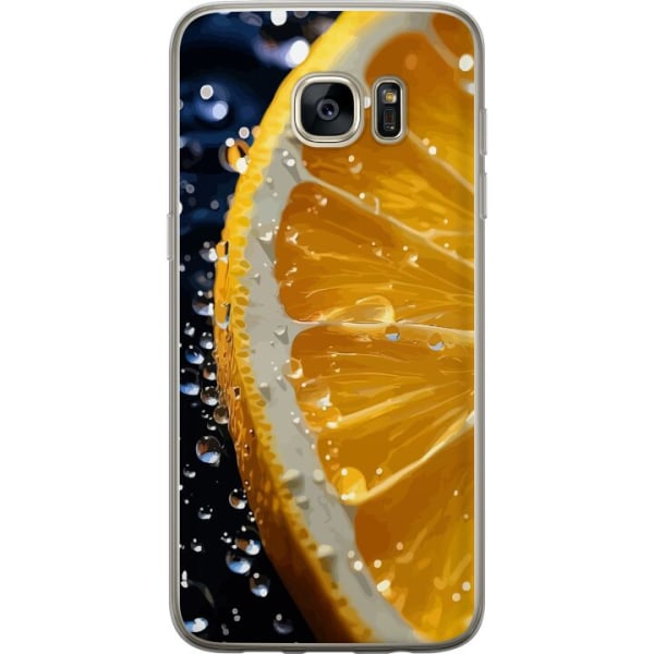 Samsung Galaxy S7 edge Läpinäkyvä kuori Appelsiini