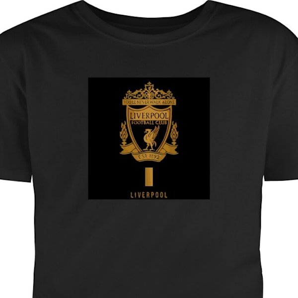 Barn-T-shirt | Bekväm T-shirt för Barn Liverpool svart 7-8 År