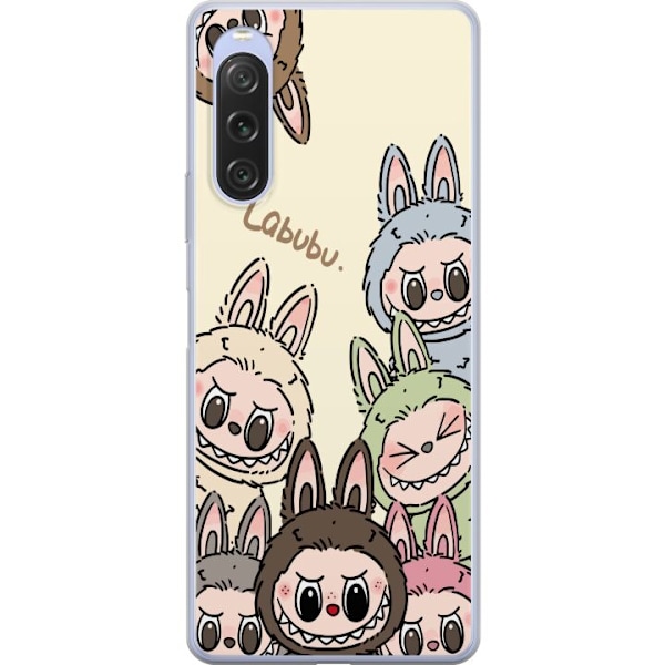 Sony Xperia 10 V Genomskinligt Skal Labubu Pastel Collection