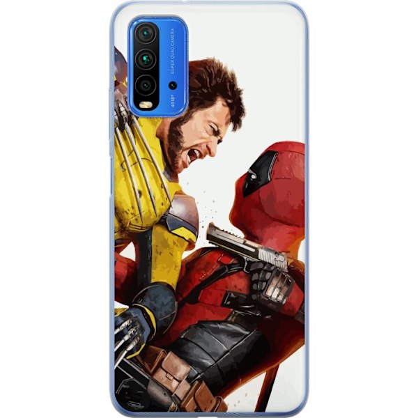 Xiaomi Redmi 9T Gennemsigtig cover Deadpool & Wolverine