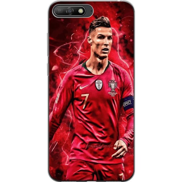 Huawei Y6 (2018) Genomskinligt Skal Ronaldo Skills – CR7 Design för Äkta Supporters