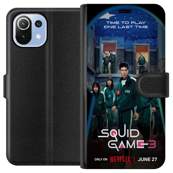 Xiaomi Mi 11 Lite Plånboksfodral Squid Game Säsong 3 Seriefigurer Populärt TV Serie Motiv Ikoner Spänning Drama Asiatisk Design Trend