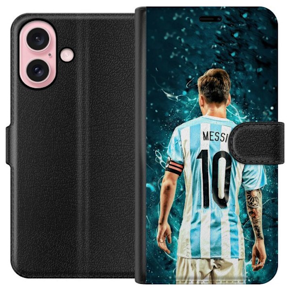 Apple iPhone 16 Tegnebogsetui Messi