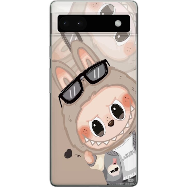 Google Pixel 6a Läpinäkyvä kuori Labubu Rainbow Chaos
