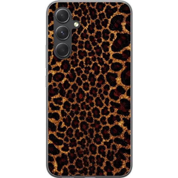 Kompatibel Mobilcover til Samsung Galaxy S24 Vild leopard brun