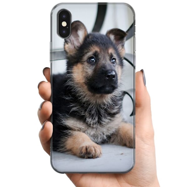 Apple iPhone XS Max TPU Mobilcover Schäfer Hvalpe