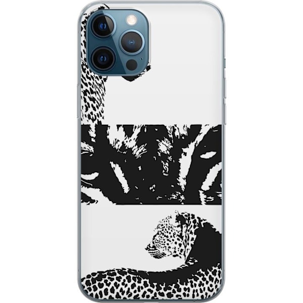 Apple iPhone 12 Pro Läpinäkyvä kuori Leopard Faces