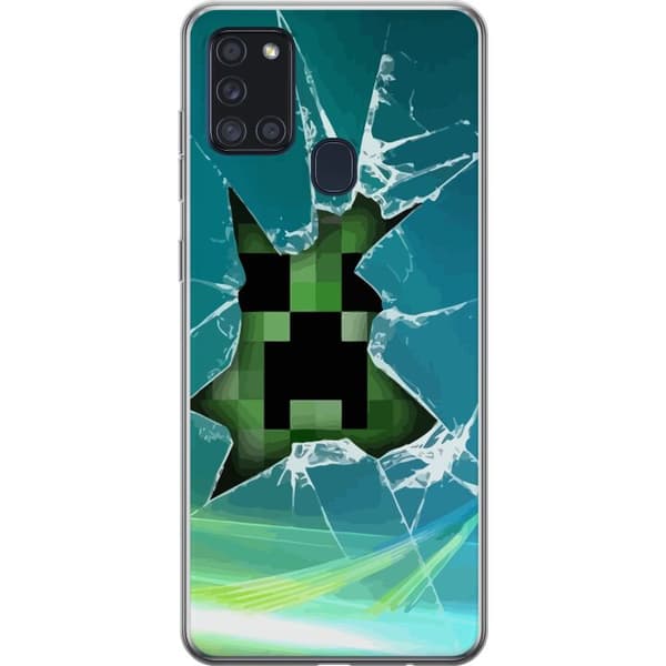 Kompatibelt Mobildeksel til Samsung Galaxy A21s MineCraft