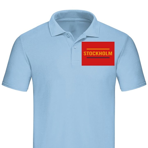 Piké för Vuxen | Elegant Pikétröja Stockholm – Hockey Ljusblå X-Large