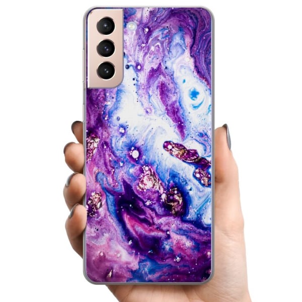 Samsung Galaxy S21+ 5G TPU Mobilcover Galakse Marmor