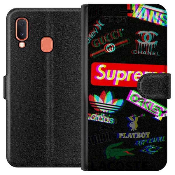 Kompatibelt Plånboksfodral till Samsung Galaxy A20e 3D
