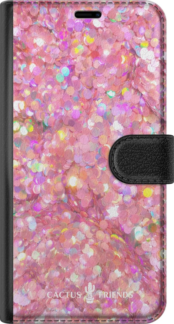 Kompatibelt Lommeboketui til Apple iPhone 11 Kaktus og venner – rosa glitter