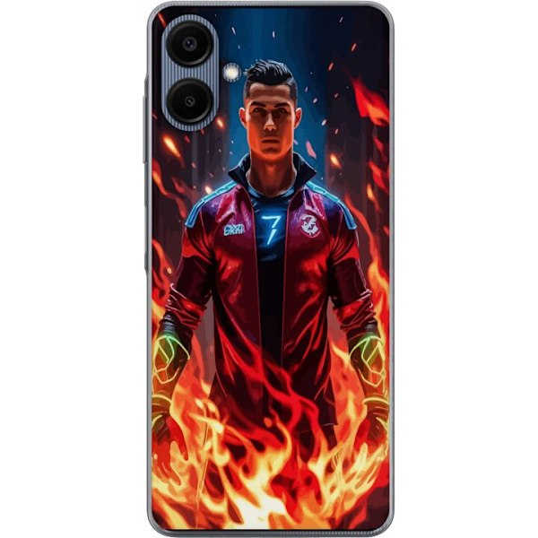 Samsung Galaxy A06 Gennemsigtig cover Ronaldo Inferno - fodboldhelt i flammer