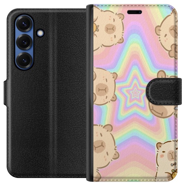 Samsung Galaxy S25+ Tegnebogsetui Kawaii Capybara Galaxy Sød