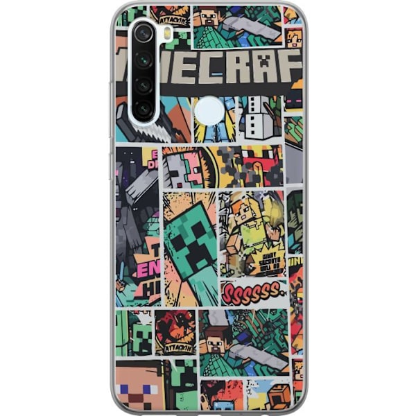 Xiaomi Redmi Note 8 Läpinäkyvä kuori Minecraft Taide