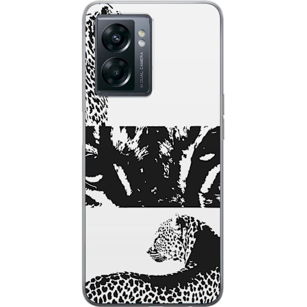 OnePlus Nord N300 Läpinäkyvä kuori Leopard Faces