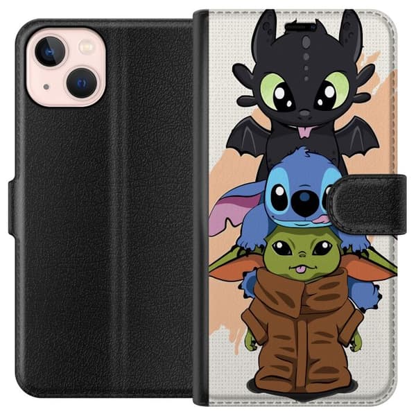 Kompatibelt Plånboksfodral till Apple iPhone 13 mini Lilo and Stitch