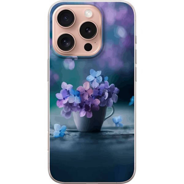 Apple iPhone 16 Pro Gjennomsiktig deksel Blomster Søtt