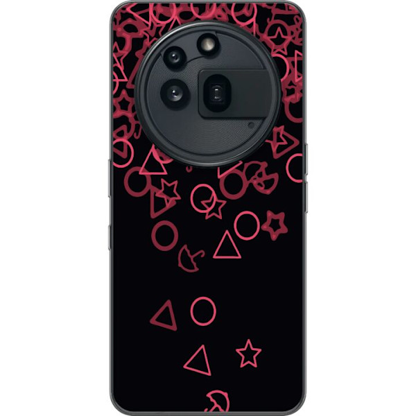Nothing Phone (3a) Pro Genomskinligt Skal Squid Game Ikoner Serie Design Populärt TV Spel Ikoner Grafiskt Motiv Asiatisk Trend Dramaserie