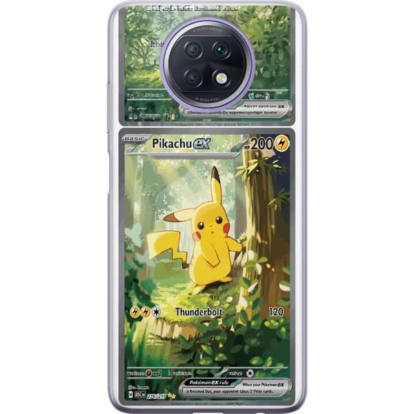 Kompatibelt Mobilskal till Xiaomi Redmi Note 9T Pikachu grön