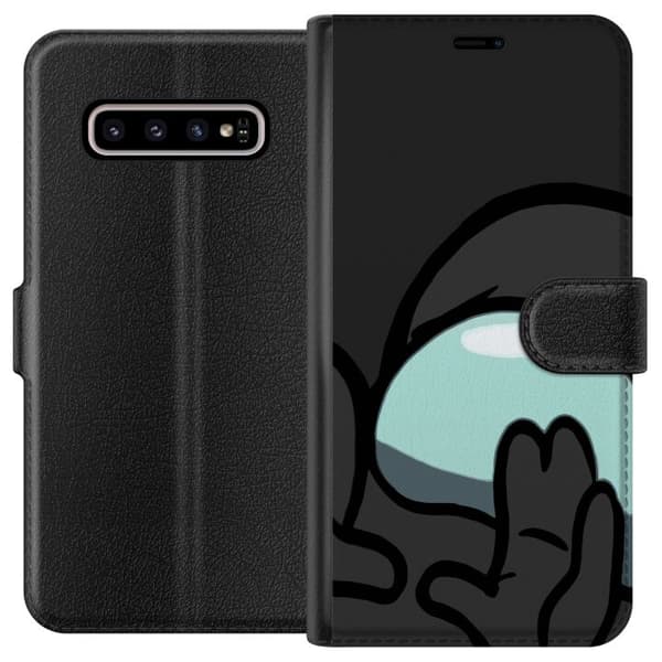 Kompatibelt Lommeboketui til Samsung Galaxy S10+ Hjelp Among Us
