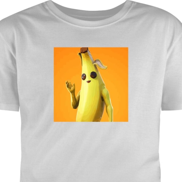 Børne T-shirt | Behagelig T-shirt til Børn Fortnite - Peely grå 7-8 År