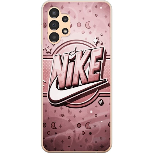 Samsung Galaxy A13 Läpinäkyvä kuori Nike Vaaleanpunainen