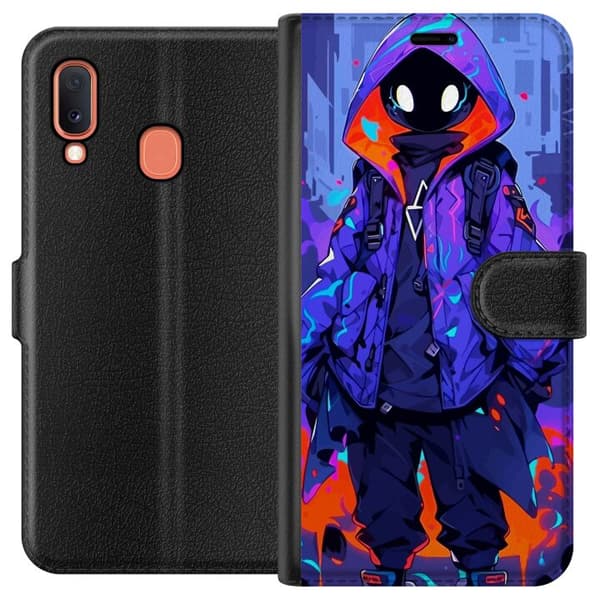 Kompatibelt Plånboksfodral till Samsung Galaxy A20e Anime