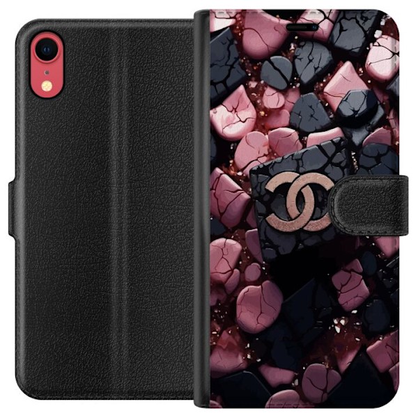 Apple iPhone XR Plånboksfodral Chanel Black and Pink