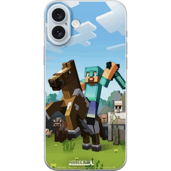 Apple iPhone 16 Plus Gennemsigtig cover Minecraft