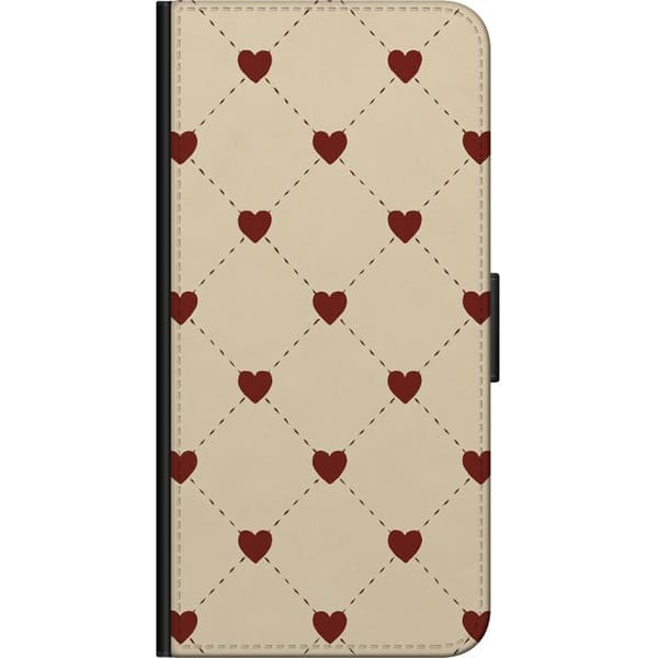 Kompatibelt Plånboksfodral till Samsung Galaxy A20s Heart Grid