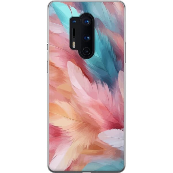 OnePlus 8 Pro Läpinäkyvä kuori Sulat