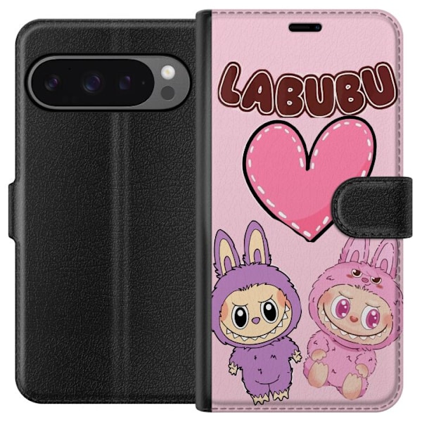 Google Pixel 9 Pro XL Tegnebogsetui Labubu Pink Monster