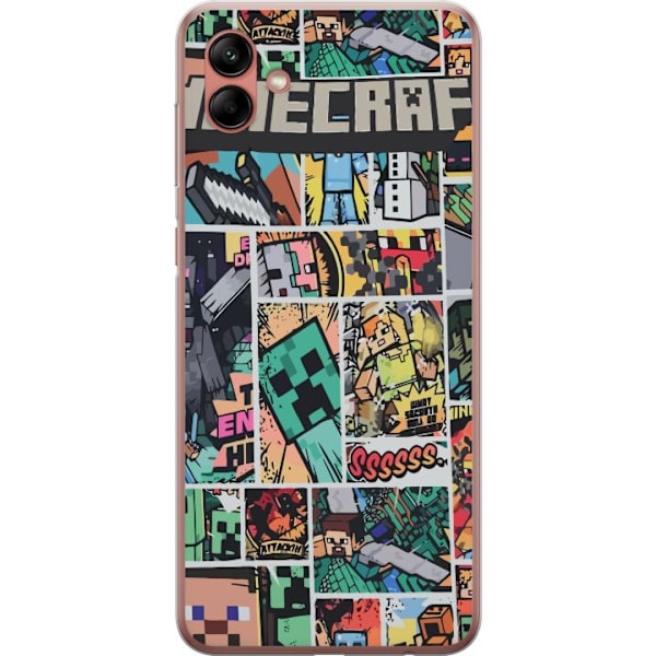 Samsung Galaxy A04 Läpinäkyvä kuori Minecraft Taide