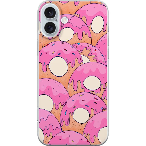 Apple iPhone 16 Plus Gennemsigtig cover Donuts