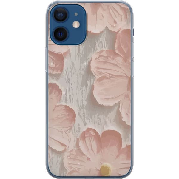 Kompatibelt Mobilskal till Apple iPhone 12 mini Rosa Blommor