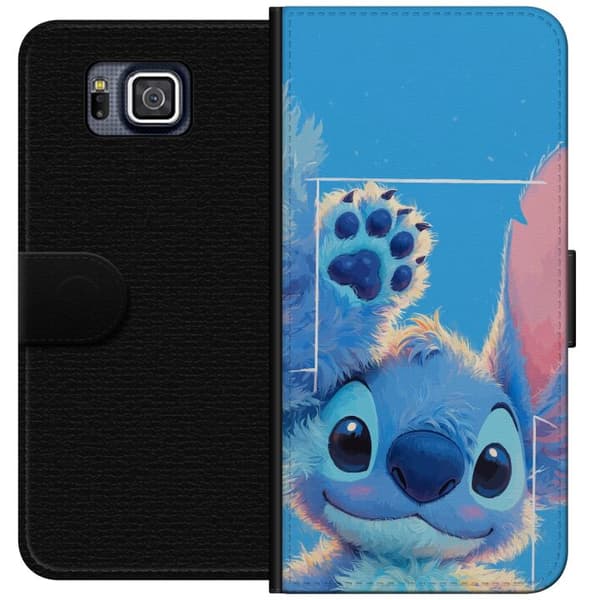 Kompatibelt Plånboksfodral till Samsung Galaxy Alpha Fluffig blå figur blå