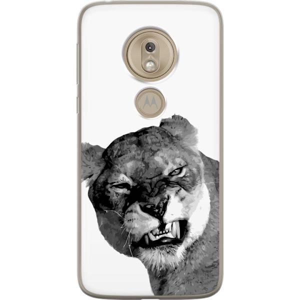 Motorola Moto G7 Play Gennemsigtig cover Løve Kunstnerisk Dyremotiv Afrikansk Stil Jungle Følelse Grafisk Design Hjemmedekoration Dyr Tema