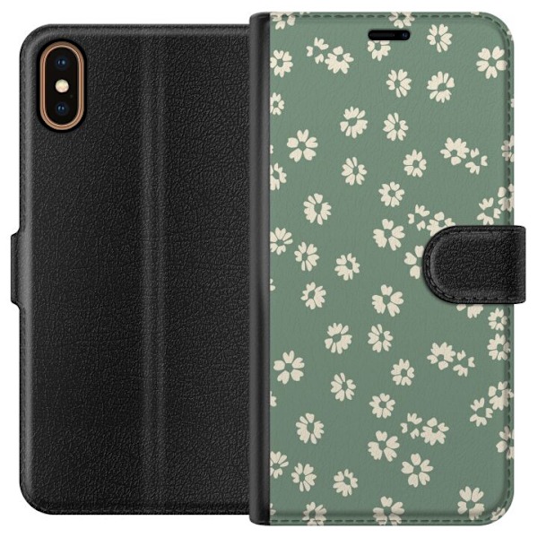 Apple iPhone X Plånboksfodral Blomsterdröm – färgglatt blommönster