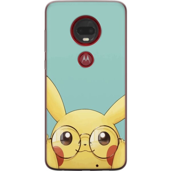 Motorola Moto G7 Plus Läpinäkyvä kuori Pikachu lasit
